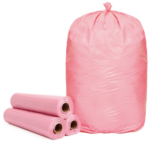 pink garbage bags